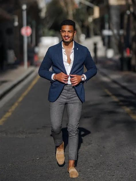 navy blue jacket outfit